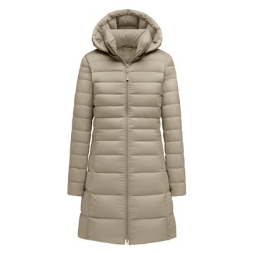極輕羽絨連帽大衣-女
