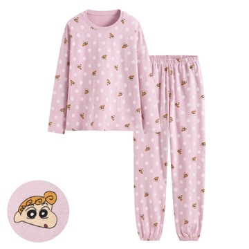 蠟筆小新棉質彈性家居套裝-女