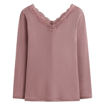 heatup蕾絲領八分袖上衣-女