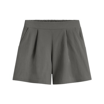 彈力打褶短褲-女