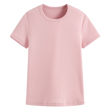 羅紋圓領短袖T恤-女