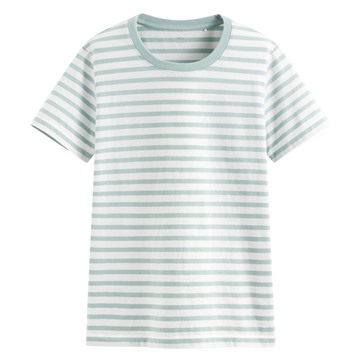 純棉條紋圓領T恤-女