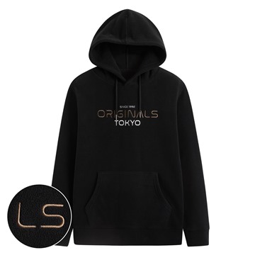 Fleece電繡連帽上衣-男