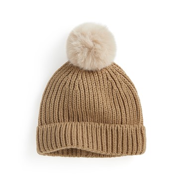 毛球針織帽-童