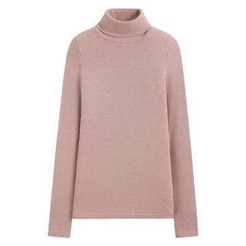 heatup無側縫羅紋高領長袖上衣-女