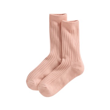 寬羅紋中筒襪-女