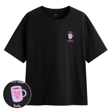 莫代爾寬版電繡上衣-女