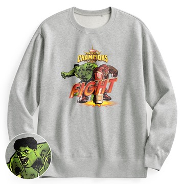 漫威系列刷毛印花圓領衫-02-男