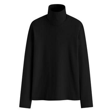 彈性柔滑棉高領T恤-女