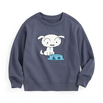 蠟筆小新毛圈電繡圓領衫-02-童