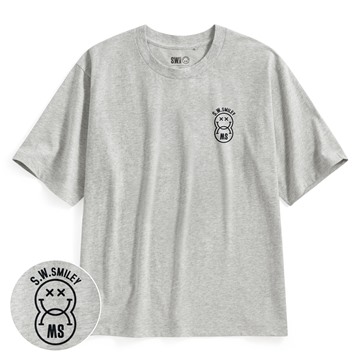 S.W.SMILEY®寬版印花T恤-03-男