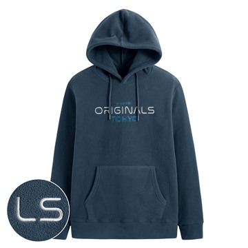 Fleece電繡連帽上衣-男