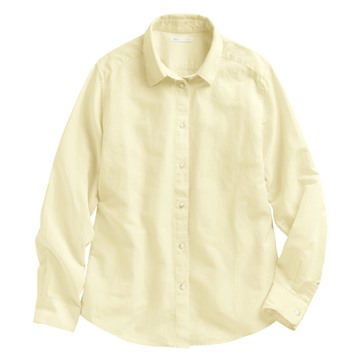 棉麻長袖襯衫-女