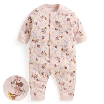 迪士尼系列純棉羅紋印花連身衣-Baby