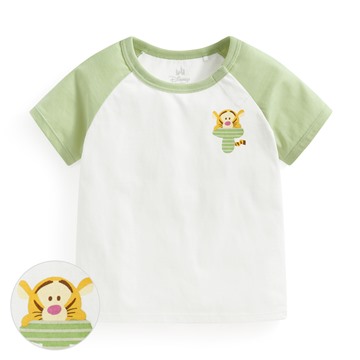 迪士尼系列純棉拉克蘭袖印花T恤-Baby
