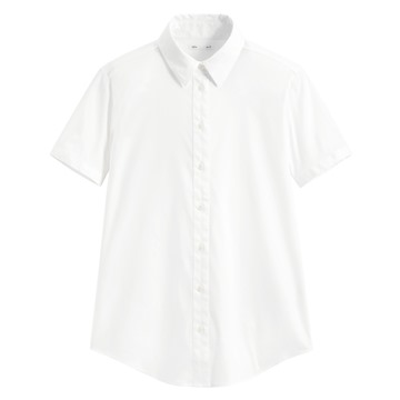 商務彈性短袖襯衫-女