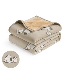 材質很軟很舒服，是有厚度的！
毛毯長度也很剛好✨