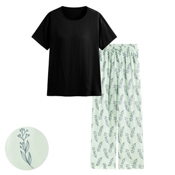 嫘縈Bra花草印花家居套裝-女