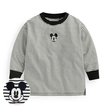 迪士尼系列純棉條紋電繡上衣-童