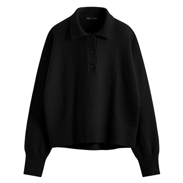 寬版polo領毛衣-女