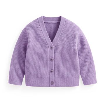 柔軟舒適V領針織外套-童