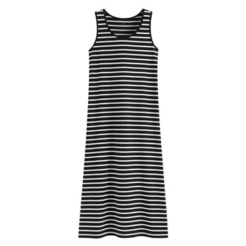 純棉條紋背心長洋裝-女