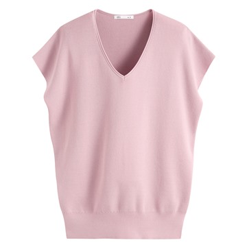 V領寬版連袖針織衫-女