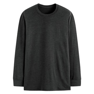 heatup圓領九分袖上衣-男