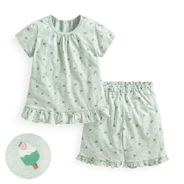 純棉雪糕印花荷葉造型家居套裝-童