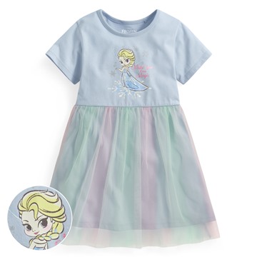 迪士尼系列紗裙短袖洋裝-童