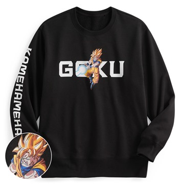 七龍珠Z刷毛印花圓領衫-02-男