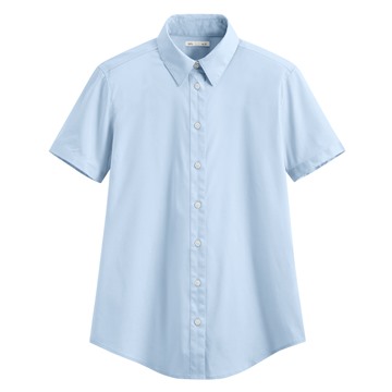 商務彈性短袖襯衫-女