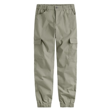 棉質工裝束口褲-女