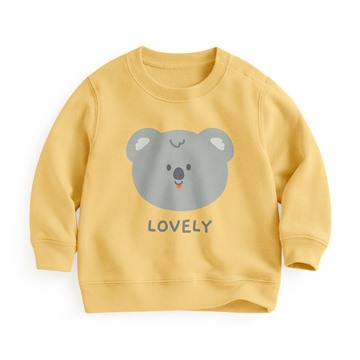 動物毛圈印花圓領衫-Baby