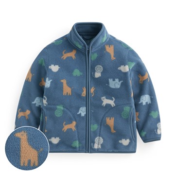 Fleece印花立領外套-童