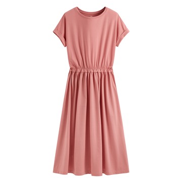 柔滑棉連袖收腰長洋裝-女