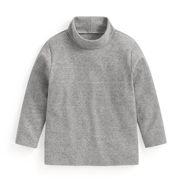 磨毛柔棉高領長袖T恤-童