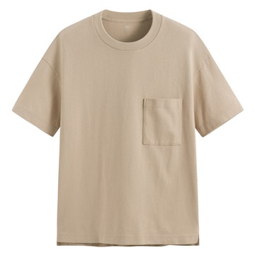 粗紡寬版口袋T恤-男