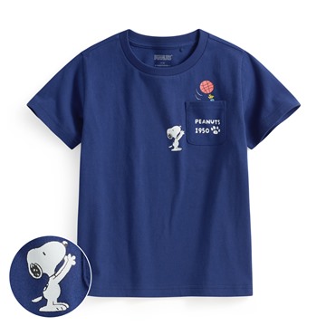 史努比系列口袋印花T恤-33-童