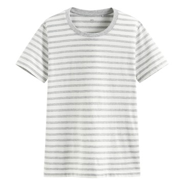 純棉條紋圓領T恤-女