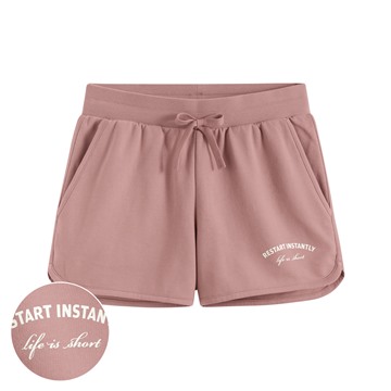 小毛圈文字印花短褲-女