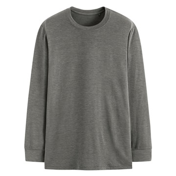 heatup圓領九分袖上衣-男