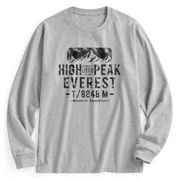 文字長袖印花T恤-06-男