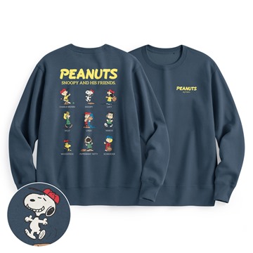 史努比系列刷毛印花圓領衫-14-男