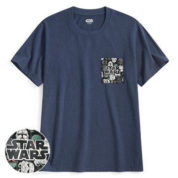 STAR WARS系列口袋印花T恤-03-男