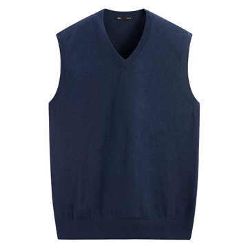 美麗諾羊毛混紡針織背心-男