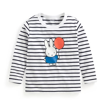 Miffy條紋長袖印花T恤-02-童