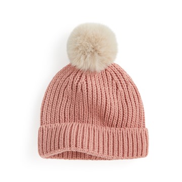 毛球針織帽-童