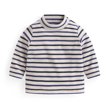 Fleece條紋立領上衣-Baby