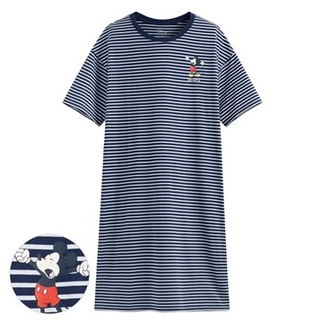 迪士尼系列莫代爾條紋家居洋裝-女